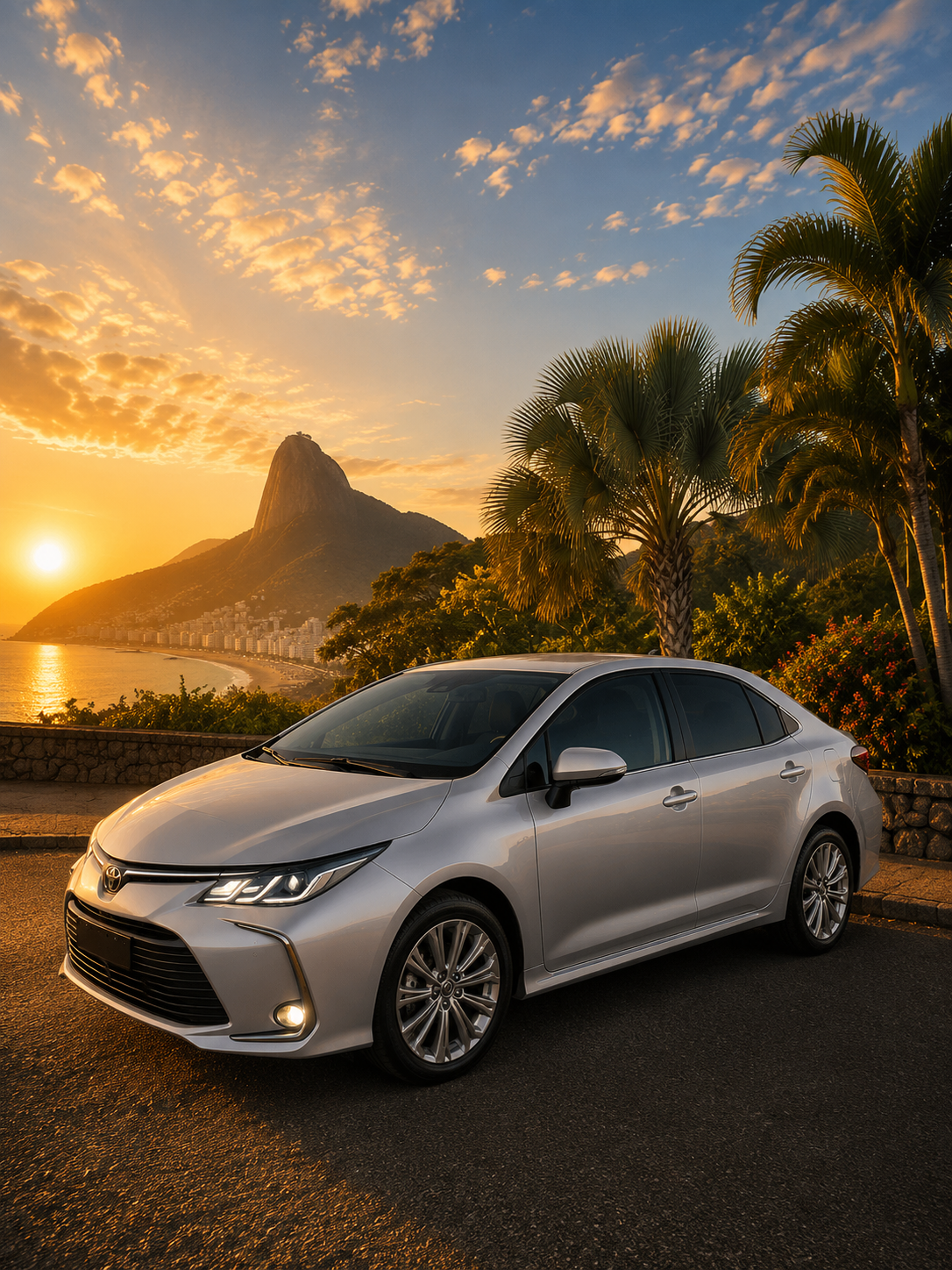 Toyota Corolla blindado da frota da Unique Rio no Rio de Janeiro