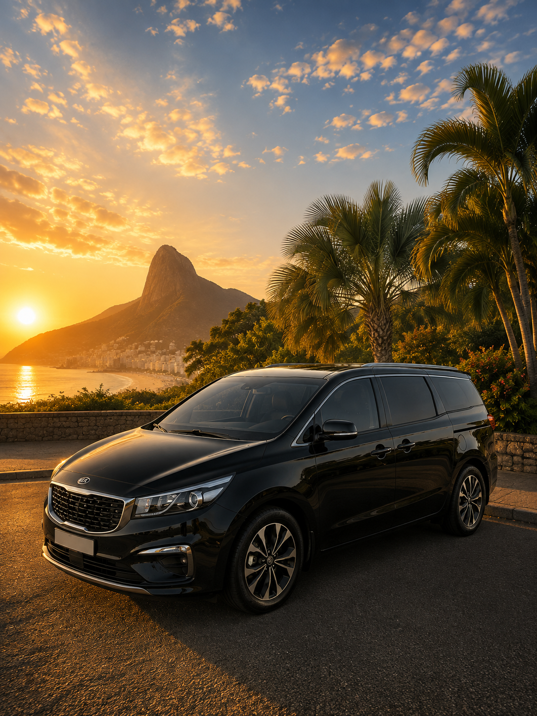 Kia Carnival blindado da frota da Unique Rio no Rio de Janeiro